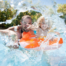 Carica l'immagine nel visualizzatore di Gallery, Peradix Piscina Salvagente per Bambini con Tettuccio e Mutandina Baby Float (Arancione-Bianco)