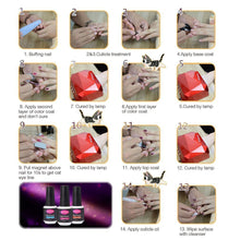 Carica l&#39;immagine nel visualizzatore di Gallery, Clavuz Smalto Semipermanente Gel Soak off UV LED Ricostruzione Kit 002 Rosso - Ilgrandebazar