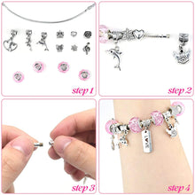 Carica l'immagine nel visualizzatore di Gallery, Lenski 3 Pièces Bracelet Fille - Unicorno Idee per Regali Originali Idee Regalo Ragazza per Ragazza Idee Regalo Natale Perline per Braccialetti Idee Regalo Donna Ragazze Regalo Bambina 6-12 Anni
