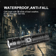 Carica l'immagine nel visualizzatore di Gallery, Kit torcia tattica ricaricabile,LED super luminoso da 2000 lumen 5 modalità Zoomable, Impermeabile Potente per caccia di emergenza Escursionismo in campeggio(18650 Batteria e caricabatterie inclusi)