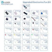 Carica l&#39;immagine nel visualizzatore di Gallery, Elegoo Kit Elettronico con Breadboard di 830 Punti, Cavetti, Modulo Set A - Ilgrandebazar