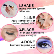 Carica l'immagine nel visualizzatore di Gallery, EYEKESHE Ciglia Finte Magnetiche Naturali Sicuro Confortevole Impermeabile Riutilizzabile, Include Eyeliner Magnetico e Piegaciglia, Adatto per il Trucchi di Feste Matrimoni Incontri (3 Paia) 3 Paia - Stile giovanile