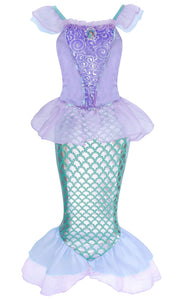AmzBarley Il Costume della Sirenetta Ariel Vestito vestirsi Ragazze Bambine... - Ilgrandebazar