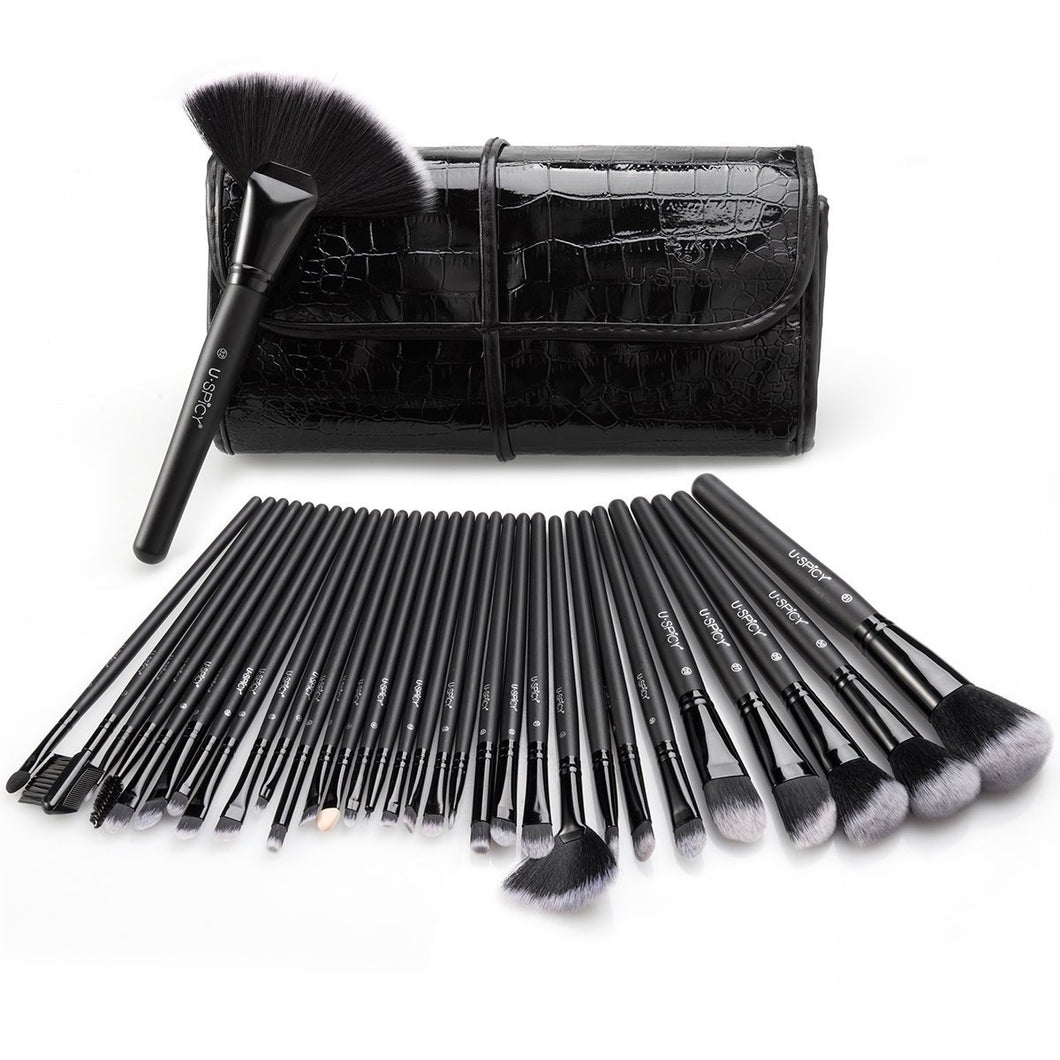 Pennelli Make Up USpicy Kit 32 pezzi Cosmetici Trucco spazzola nero - Ilgrandebazar