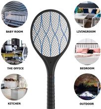 Carica l&#39;immagine nel visualizzatore di Gallery, Racchetta Zanzare Elettrica Ricaricabile 2 in 1, Swatter Insetti Elettrico 3800V con 2 Luce LED, Racchetta Anti Insetti con Manico Staccabile, Torcia Rimovibile, Protezione Maglia a Doppio Strato