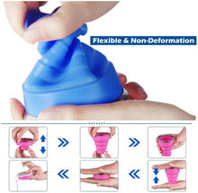 Carica l'immagine nel visualizzatore di Gallery, Ruesious 2*Tazza Pieghevole Retrattile Portabile a Livello Alimentare Senza BPA Silicone Outdoor Tazza per Viaggio, Campeggio, Escursionismo e al Lavoro. Risparmio Spazio. (Blu e Rossa)