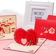 Carica l&#39;immagine nel visualizzatore di Gallery, 4 Pezzi San Valentino Biglietto di Auguri 3D Biglietti d&#39;Auguri Romantici... - Ilgrandebazar