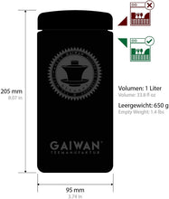 Carica l'immagine nel visualizzatore di Gallery, GAIWAN - Barattolo per tè sfuso, in vetro, 250 g, 500 g, 1000 g, con scritta in lingua tedesca Teedose aus Glas