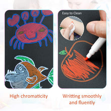Carica l'immagine nel visualizzatore di Gallery, POOPHUNS Portatile da Disegno per Bambini, Doodle Disegno Giocattoli per Bambini, Libro di Pittura per Bambini con 14 Pagine, Lavagna a Doppia Faccia, Reuseful Lavabile, Casa Portatile