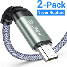 Carica l&#39;immagine nel visualizzatore di Gallery, AINOPE Cavo Micro USB [2 Pezzi 2M], Cavo di Ricarica Samsung Nylon Handy Micro Kabel, Cavo di Ricarica Rapida Samsung Galaxy s7 per Samsung S7 / S6 / J7 / Nota 5, Huawei, Wiko, Nexus, Motorola,