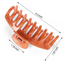 Carica l'immagine nel visualizzatore di Gallery, Dapzon 6 Pezzi Pinze per Capelli, Durevole Plastica Pinze Capelli Clip Artiglio, Antiscivolo Donna Mollette Capelli Accessori per Ragazze e Donne , Capelli Spessi, Lavaggio del Viso, Bagno, Trucco
