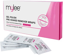 Carica l&#39;immagine nel visualizzatore di Gallery, Mylee Salviette levasmalto pre-imbevute con solvente per smalto gel, Professionali, Per manicure e pedicure, Veloci e facili da usare (100 salviette)
