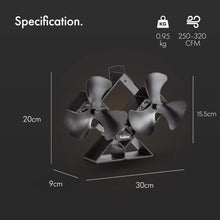 Carica l&#39;immagine nel visualizzatore di Gallery, VonHaus Doppio Termoventilatore - Doppie Lame per una Maggiore Circolazione... - Ilgrandebazar