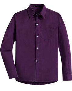 Spring&Gege Camicia da ragazzo a maniche lunghe, uniforme formale, in twill... - Ilgrandebazar
