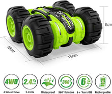 Carica l'immagine nel visualizzatore di Gallery, ANTAPRCIS 2 in 1Macchina Telecomandata Anfibia, 2.4GHz 4WD Ruotare a 360° Anfibio Impermeabile Stunt RC Car, Guidare su Entrambi i Lati , Giocattolo di Compleanno per Bambini di 6-12 Anni