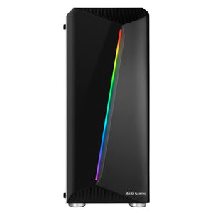 Mars Gaming MCX, custodia PC ATX, vetro temperato, ventola RGB DUAL RING Nero - Ilgrandebazar