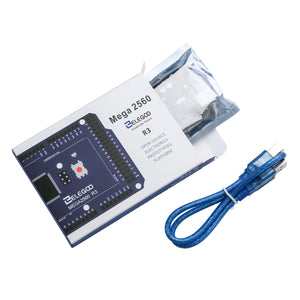 Elegoo Mega 2560 R3 Board ATmega2560 ATMEGA16U2 + Cavo USB Compatibile Blue - Ilgrandebazar
