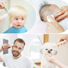 Carica l'immagine nel visualizzatore di Gallery, Tagliacapelli per Bambini, Silenzioso Impermeabile Tagliacapelli elettrici per Bambini Ricaricabili Capelli con 3 Pettini Protezione 0/3/6/9/12mm lungo Selezionabile