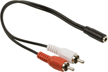 Carica l'immagine nel visualizzatore di Gallery, Valueline VLAP22255B02 Cavo di interfaccia e Adattatore 2 x RCA 3.5mm Nero, Rosso, Bianco