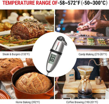 Carica l'immagine nel visualizzatore di Gallery, ThermoPro TP02S Termometro da Cucina Digitale a Lettura Istantanea con 5.35" Sonda Lunga e Display LCD per BBQ Carne Barbecue Vino Latte Olio Dolci Alimenti Griglia Acqua