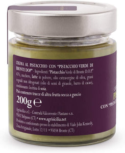 Agrisicilia Crema Spalmabile al Pistacchio con Pistacchio Verde di Bronte Dop - 200 g