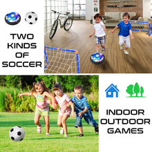 Carica l'immagine nel visualizzatore di Gallery, SUNNOW Air Hover Calcio - Pallone da Calcio Ricaricabile Air Hover Calcio Sportivo per Bambini con Paracolpi in Bchiuma e Potenti Luci a LED Giocattoli Sportivi per Bambini Natale Regalo (Blu)