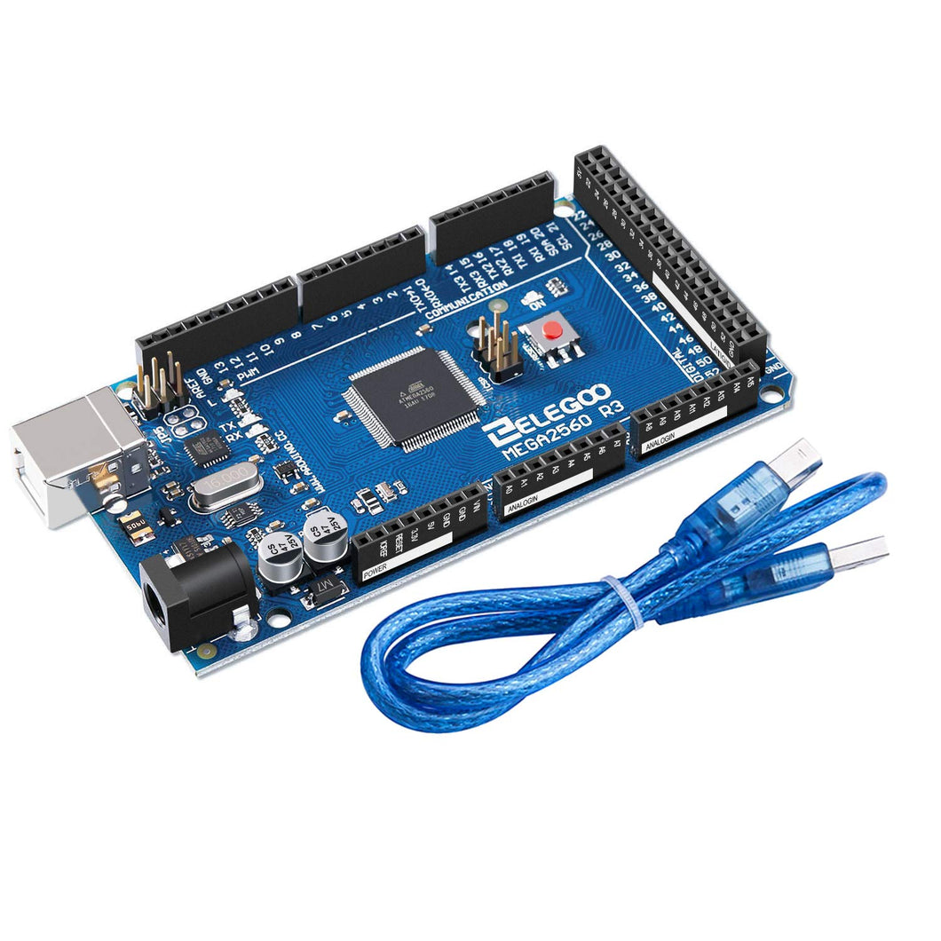 Elegoo Mega 2560 R3 Board ATmega2560 ATMEGA16U2 + Cavo USB Compatibile Blue - Ilgrandebazar