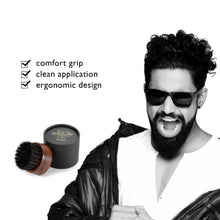 Carica l&#39;immagine nel visualizzatore di Gallery, BFWood Spazzola da Barba rotonda piccola di setole naturali S, Nero - Ilgrandebazar