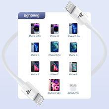 Carica l&#39;immagine nel visualizzatore di Gallery, RAMPOW Cavo iPhone, Cavo iPhone USB [Certificato Apple MFi C89], Cavo Lightning, Cavo Caricatore iphone Carica Rapida Compatibile per iPhone 14/13/12/11/Pro Max/X/XS/XS Max/XR, iPad - Bianco/1M
