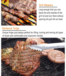 grilljoy 25 pc 25pcs, Set barbecue 25 pezzi con impugnatura resistente - Ilgrandebazar