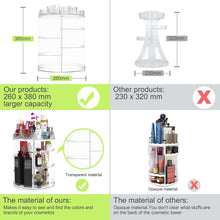 Carica l&#39;immagine nel visualizzatore di Gallery, Organizzatore di trucco, espositore cosmetico Rotating Organizer, Trasparente