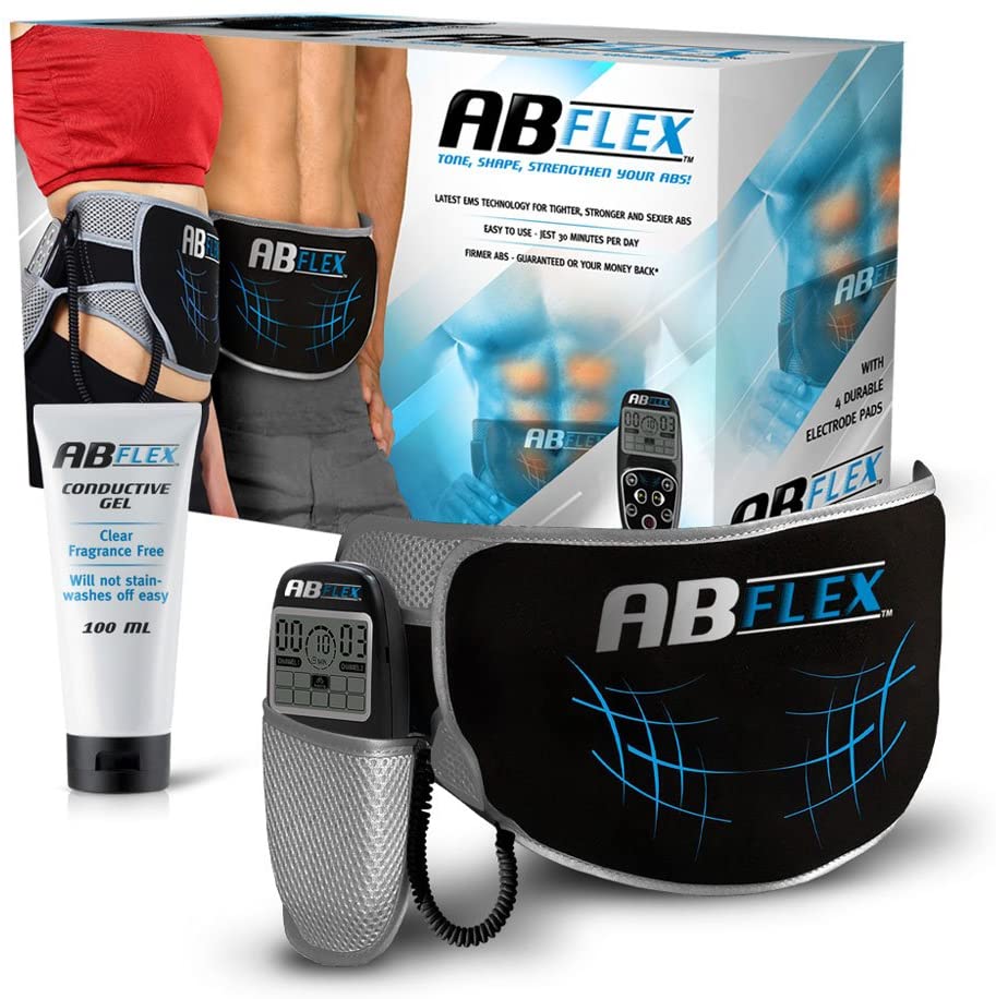 AB FLEX cintura tonificante per rassodare e definire i muscoli addominali - Mai necessari elettrodi di ricambio - 99 livelli di intensità per risultati rapidi