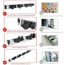 Carica l&#39;immagine nel visualizzatore di Gallery, Scopa e spazzolone da parete in lega alluminio con Organizer porta Garage Da... - Ilgrandebazar