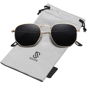 SOJOS Retro Vintage Specchio Polarizzate Lenti Poligono Protezione UV... - Ilgrandebazar
