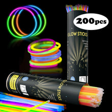 Carica l&#39;immagine nel visualizzatore di Gallery, Applife Braccialetti Luminosi Starlight Fluorescenti BRACCIALI Disco Fluo DJ (200 Pezzi)