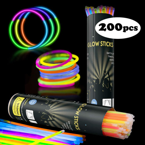 Applife Braccialetti Luminosi Starlight Fluorescenti BRACCIALI Disco Fluo DJ (200 Pezzi)