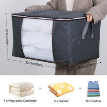Carica l&#39;immagine nel visualizzatore di Gallery, Lifewit Porta Abiti Grande capacità con Manico Rinforzato Tessuto Grigio - Ilgrandebazar