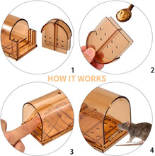 Carica l&#39;immagine nel visualizzatore di Gallery, Wakana Trappola per Topi Humane, Cattura Mouse Vivo, marrone - Ilgrandebazar