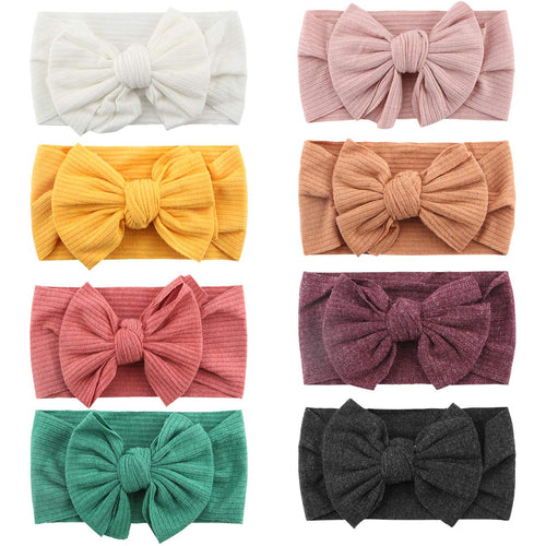 Makone Baby Stirnband, Stretchy Gestricktes Haarband Mit Bögen Pom Bun... - Ilgrandebazar