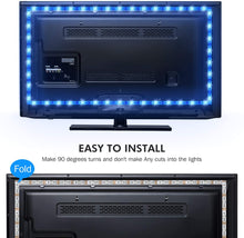 Carica l&#39;immagine nel visualizzatore di Gallery, Retroilluminazione TV LED ad USB di Lunghezza 2.4M Adatto per HDTV da 40-65 Pollici, 24 Tasti Telecomando ad Infrarossi in Grado di telecomandare Striscia Luminosa a LED, RGB 5050 Luce con 16 Colori