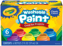Carica l'immagine nel visualizzatore di Gallery, CRAYOLA - Tempere Lavabili per Bambini, 6 Colori Classici