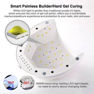 SUNUV SUN2C Lampada Unghie UV LED da 48W Manicure/Pedicure LED per Smalti in Gel,in Automatico Sensore Lampada LED unghie per LED UV Professionale per Manicure Sensore con 4 Timer Preimpostati