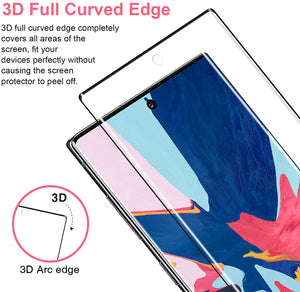 UTEAMY Pellicola Protettiva per Galaxy Note 10 Vetro temperato, 2 Pezzi, Copertura 3D, durezza 9H, Samsung Note 10 Pellicola Protettiva, Senza Bolle, AntiGraffio, Ultra Trasparente