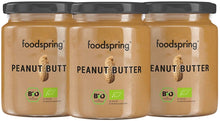 Carica l'immagine nel visualizzatore di Gallery, foodspring Burro di Arachidi BIO, 3 x 250g, lo snack gustoso ricco di proteine