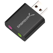 Carica l&#39;immagine nel visualizzatore di Gallery, Sabrent Adattatore USB Audio Esterno Stereo per Windows e Mac. Plug &amp; Play...