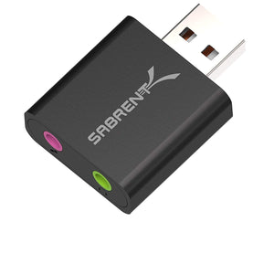 Sabrent Adattatore USB Audio Esterno Stereo per Windows e Mac. Plug & Play...