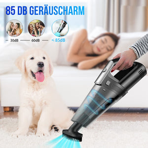 Aspirapolvere Auto Potente, Aspirapolvere portatile 10000 Pa Wet and Dry con luce LED, Aspirabriciole Senza Fili Potente con Batteria Ricaricabile da 6000 mAh, 12V 120W Aspirapolvere a Batteria