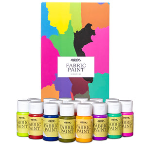 Colori per Tessuti Permanenti Nazca Colors – 16 x 30 ml – Pittura Acrilica per Stoffa e Pelle ideale per Dipingere Magliette, Borse, Jeans, Scarpe, Vestiti, Cuoio