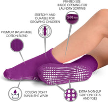 Carica l&#39;immagine nel visualizzatore di Gallery, LA Active Calzini Neonato 0-3 Mesi - Calze Antiscivolo in Cotone per Bambino e Bambina, 6 Paia - Calzini Corti Estivi e Invernali, Taglia Scarpe 15-15.5