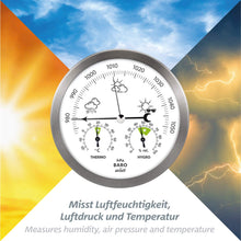 Carica l&#39;immagine nel visualizzatore di Gallery, airself Stazione meteorologica analogica in Acciaio Inox - con Silber - Ilgrandebazar